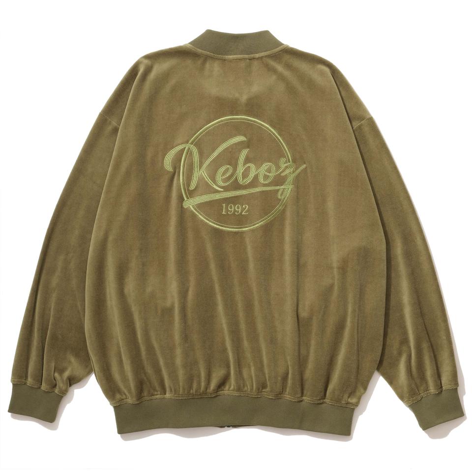 BB LOGO VELOUR VARSITY JACKET