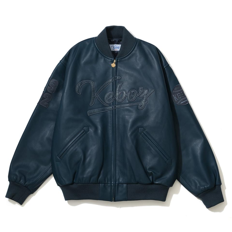 LEATHER VARSITY JACKET