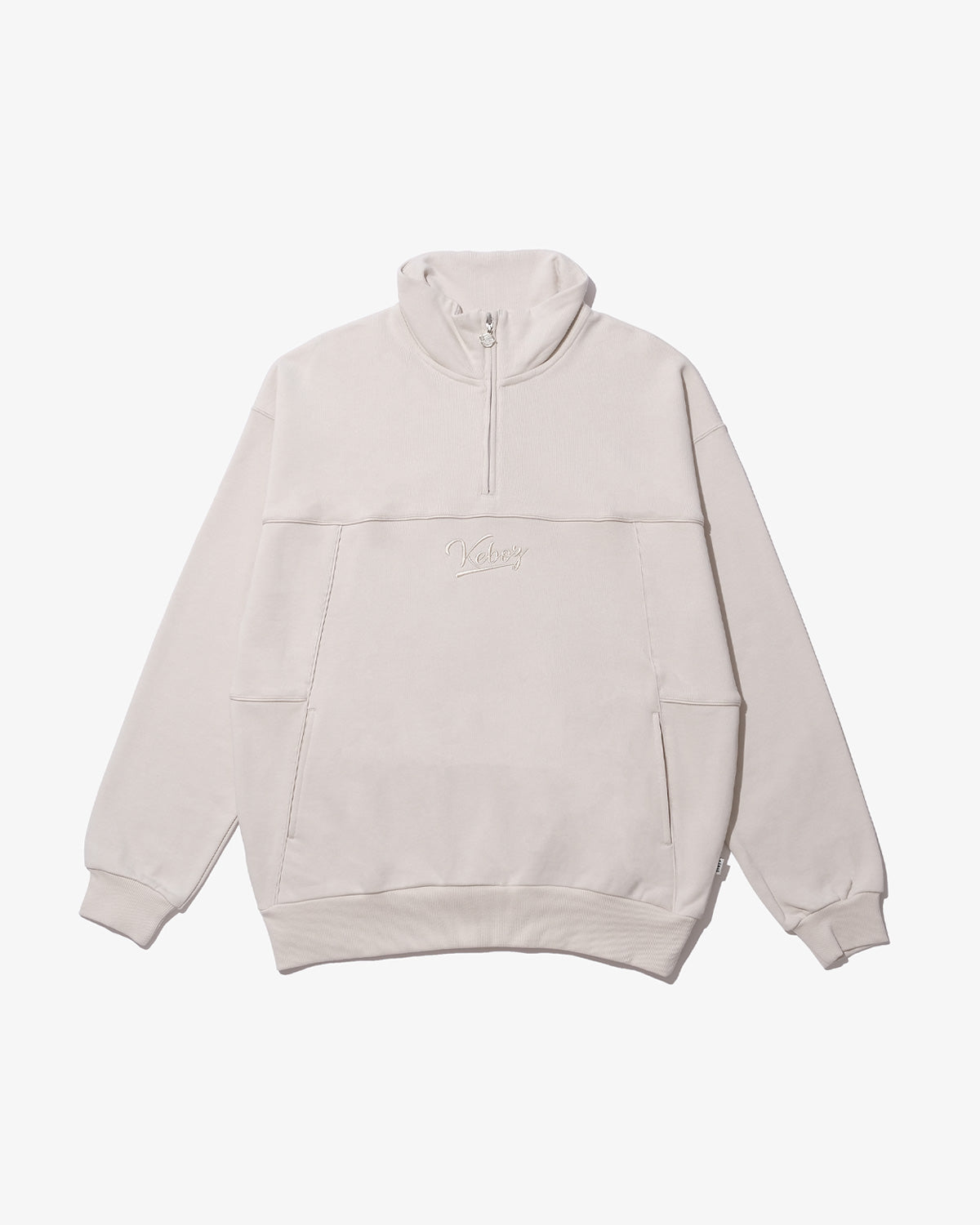 PIPING HALF ZIP SWEAT PULLOVER