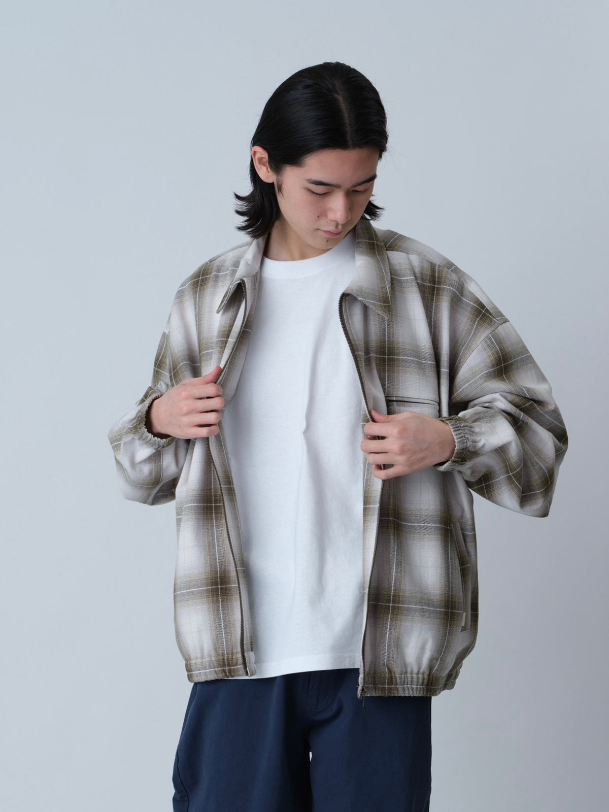 OMBRE CHECK SHIRT JACKET