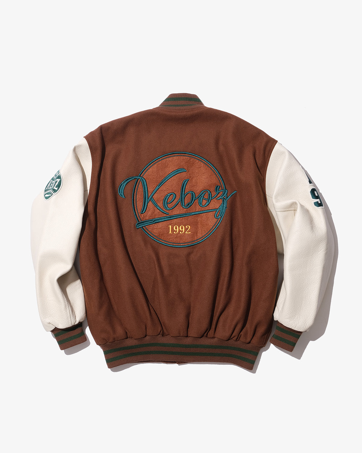 MELTON & LEATHER VARSITY JACKET