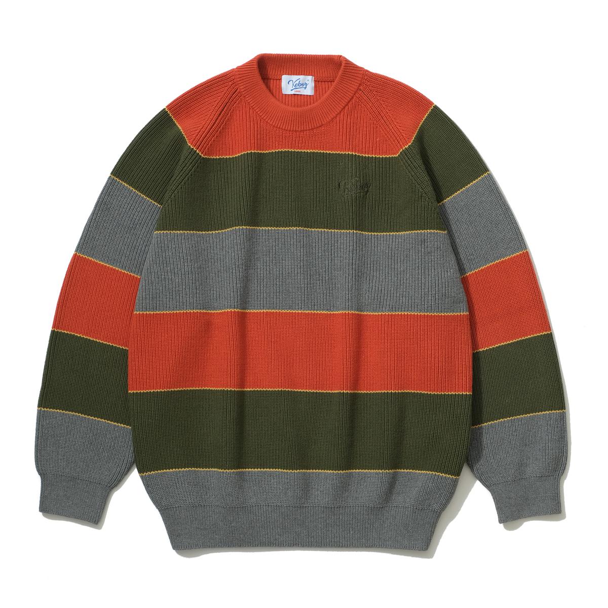 BORDER KNIT SWEATER