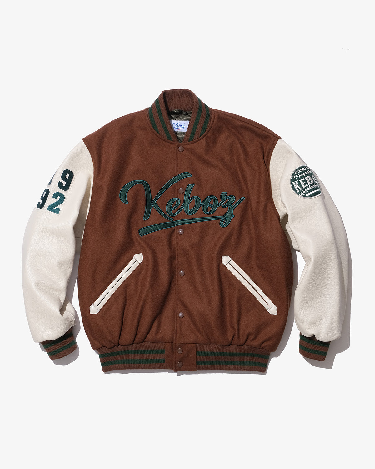 MELTON & LEATHER VARSITY JACKET