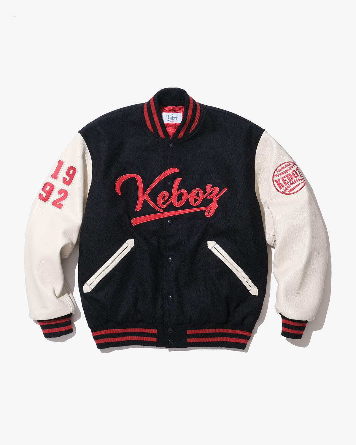 MELTON & LEATHER VARSITY JACKET