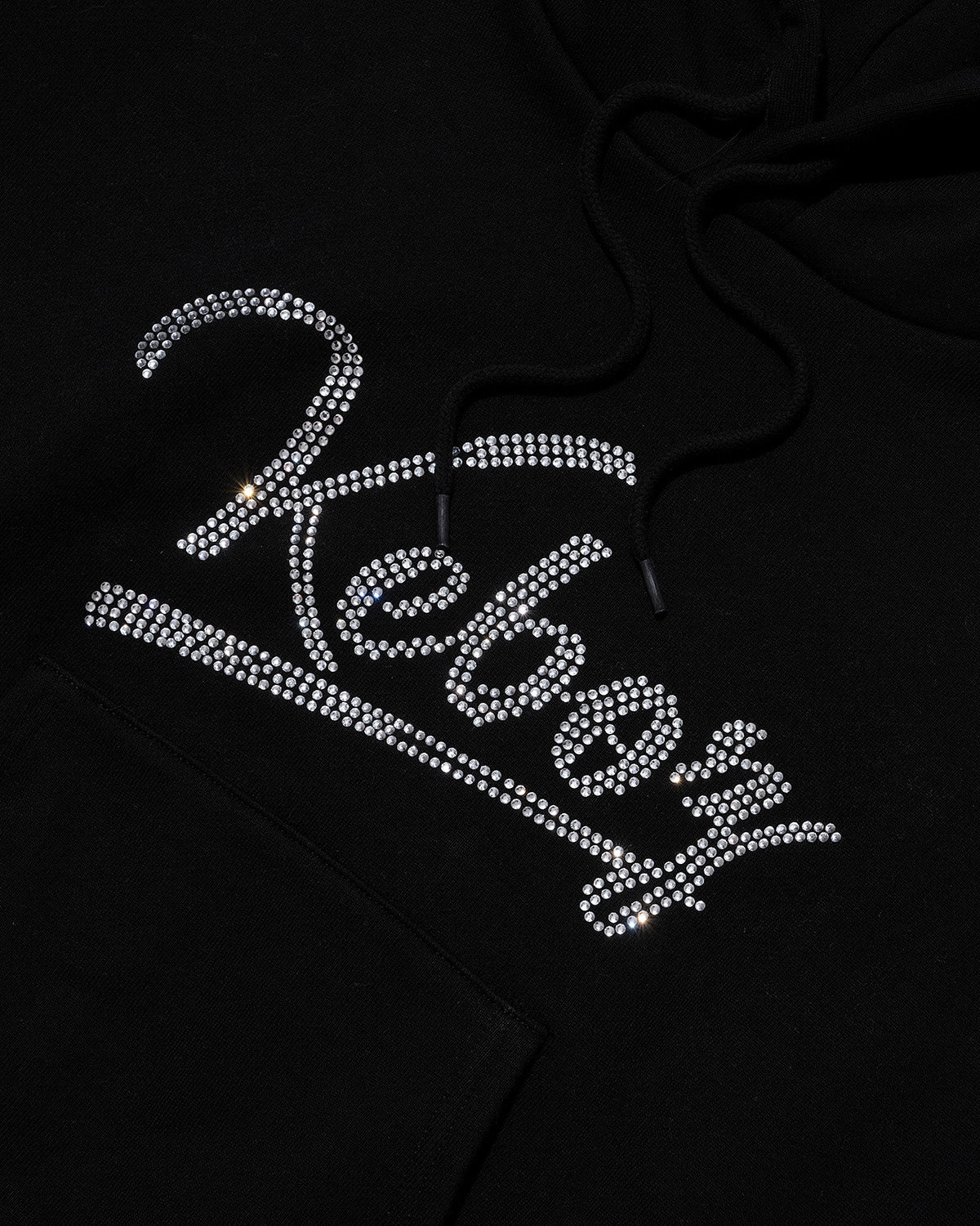 RHINESTONE CROPPED HOODIE