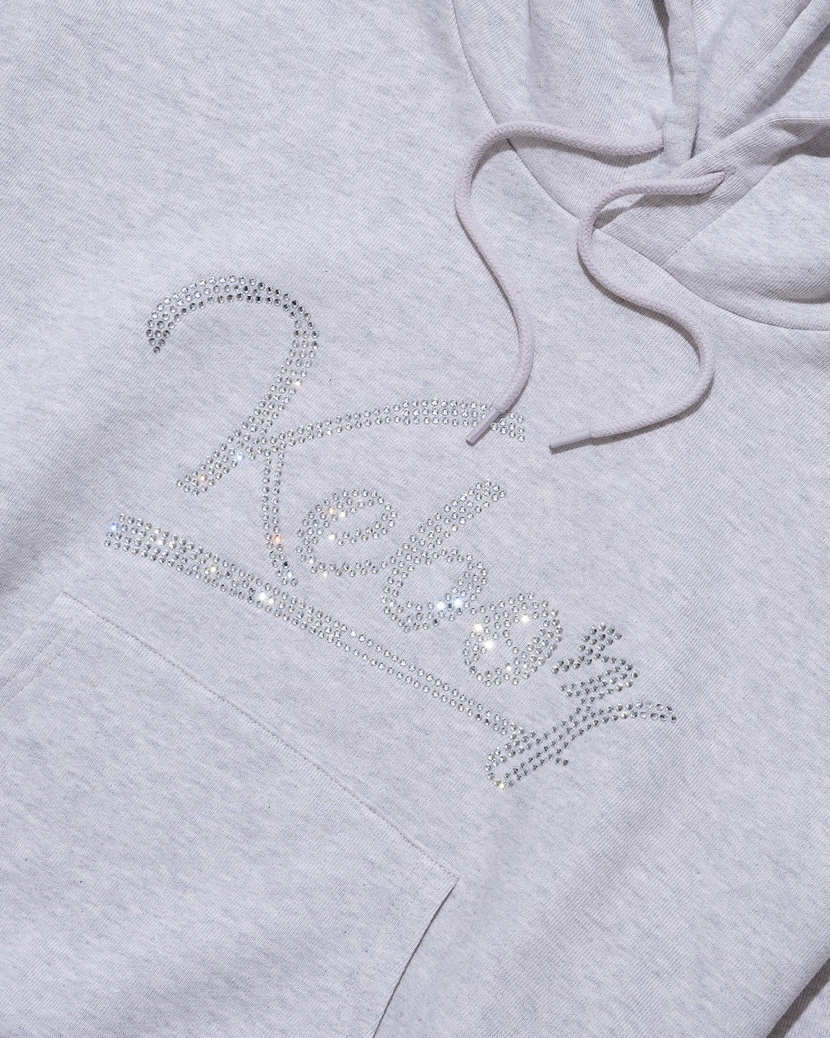 RHINESTONE CROPPED HOODIE