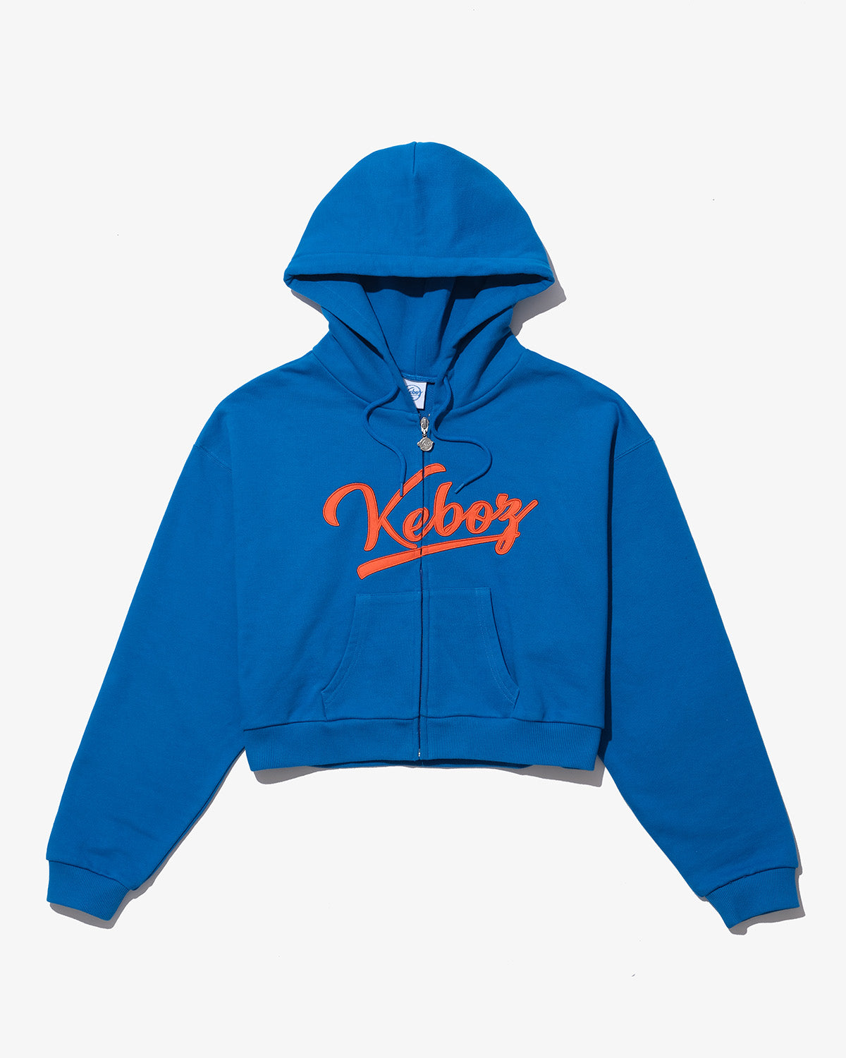 ICON LOGO CROPPED FULL ZIP HOODIE