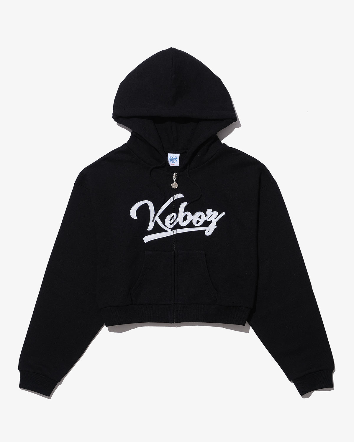 ICON LOGO CROPPED FULL ZIP HOODIE