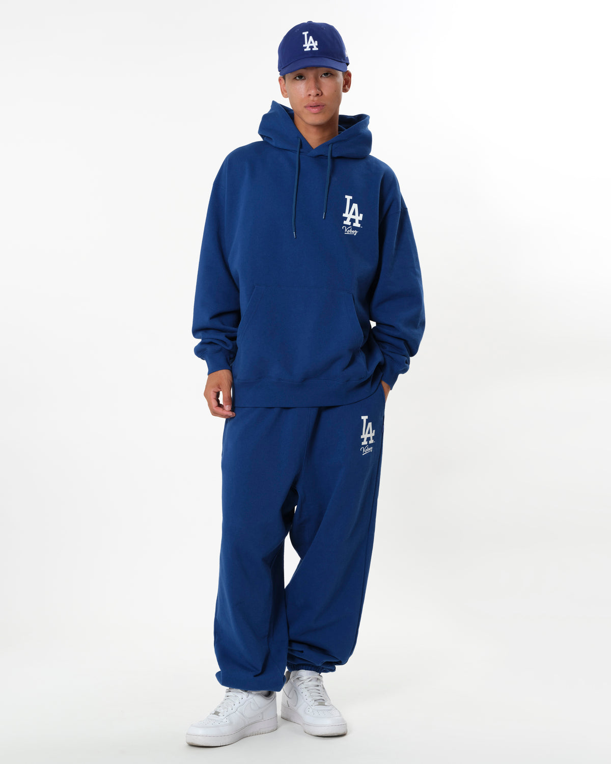 KEBOZ × MLB LOS ANGELES DODGERS LOGO SWEAT HOODIE
