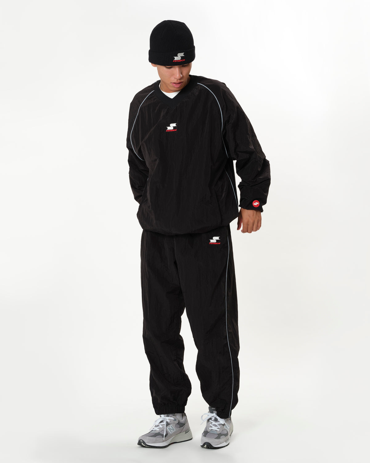 SSK × KEBOZ NYLON V-NECK PULLOVER JACKET