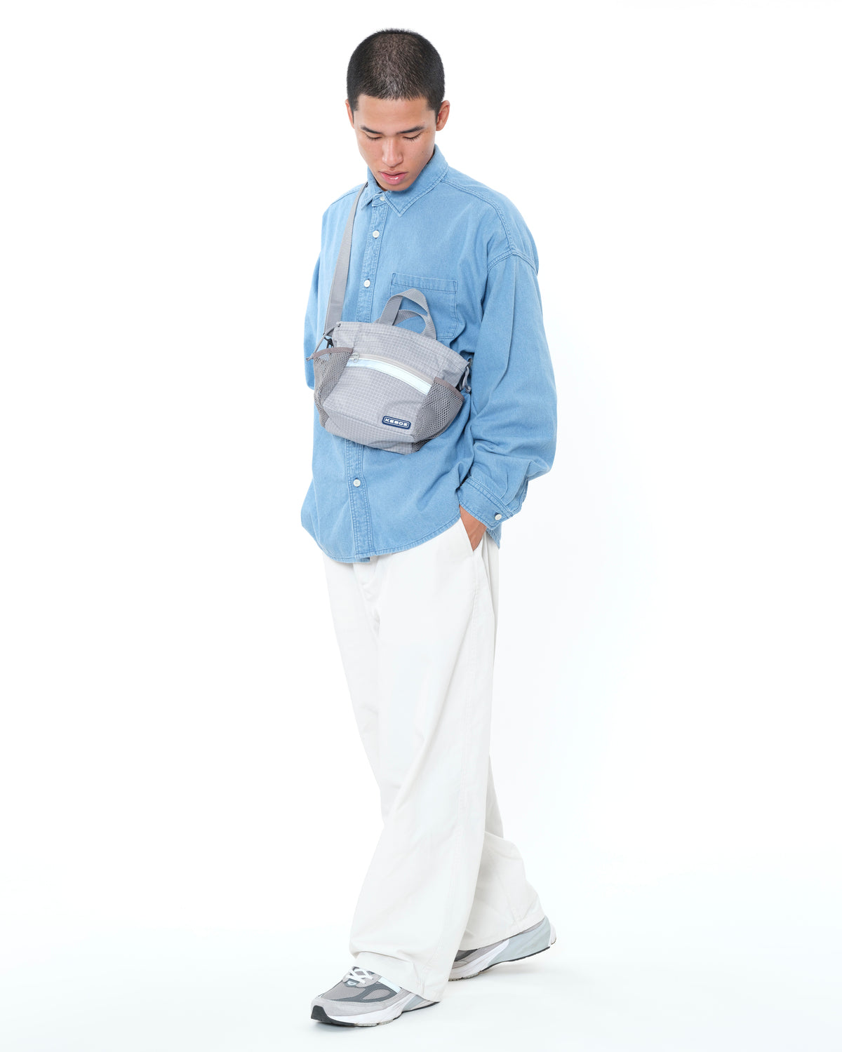 GRID CHECK MINI SQUARE BAG