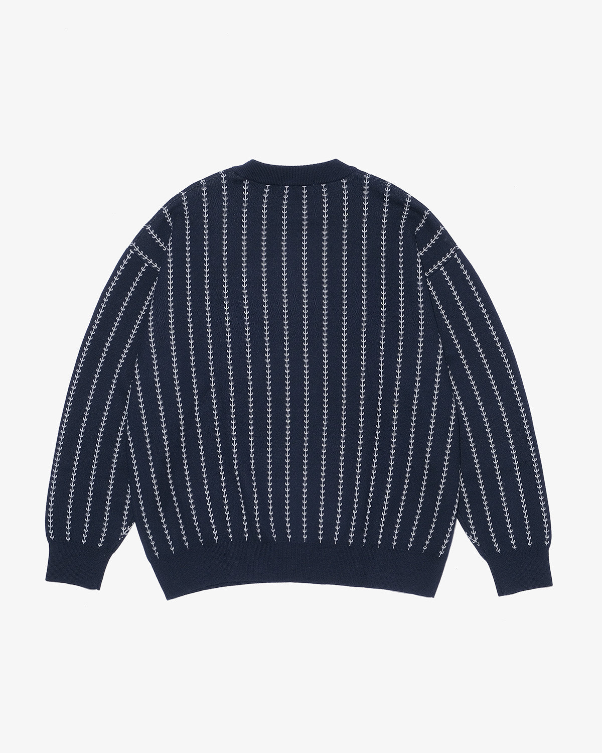 EFG STRIPE COTTON KNIT CREWNECK