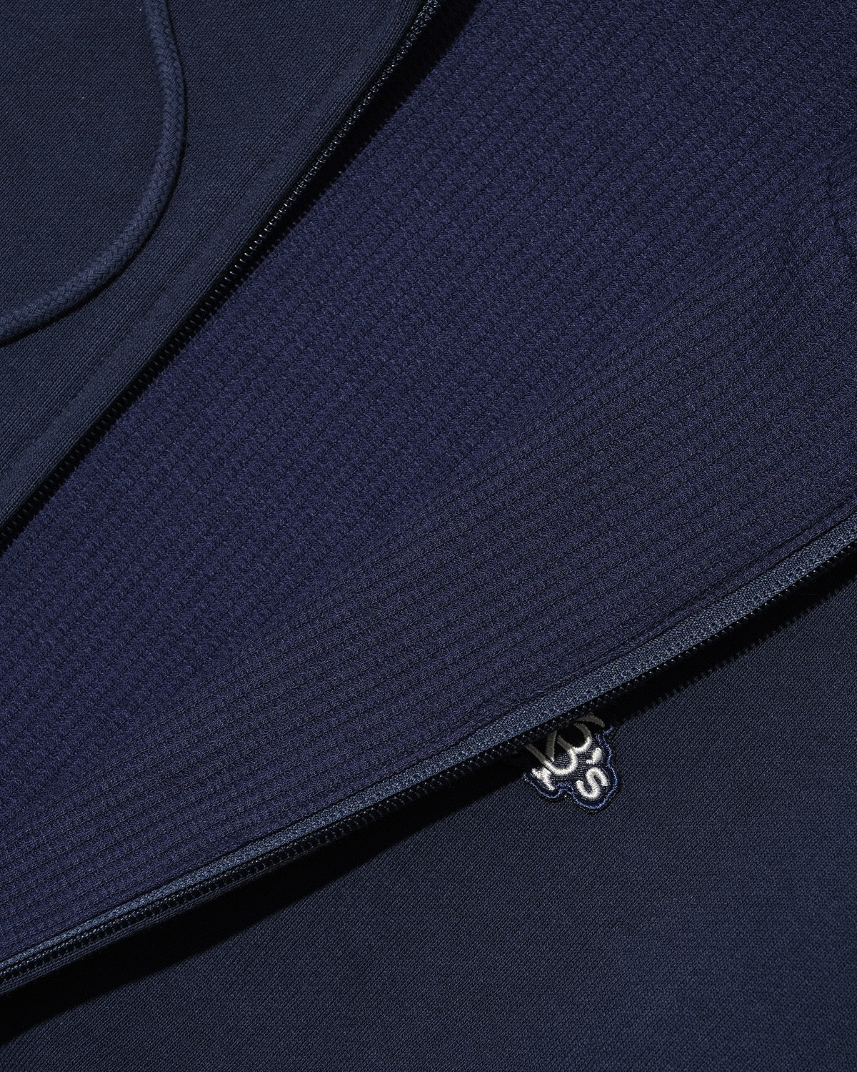 EFG WAPPEN WAFFLE LINING SWEAT FULL ZIP HOODIE