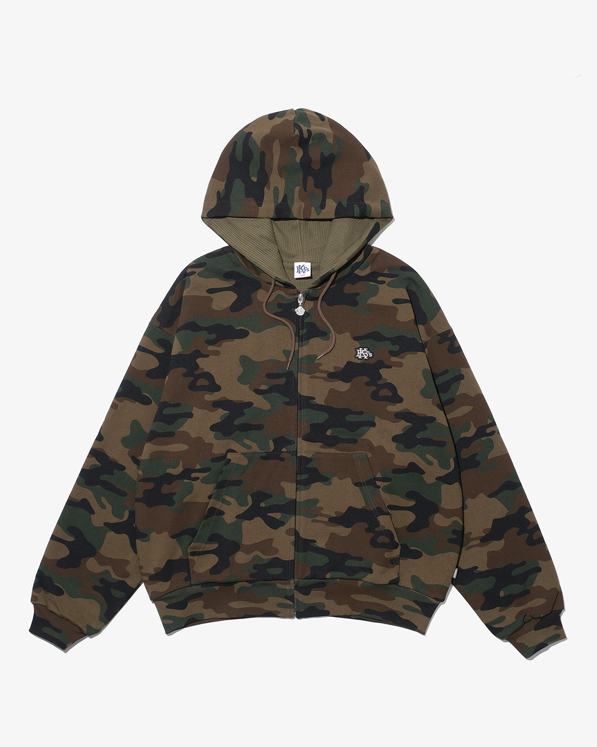 EFG WAPPEN WAFFLE LINING SWEAT FULL ZIP HOODIE