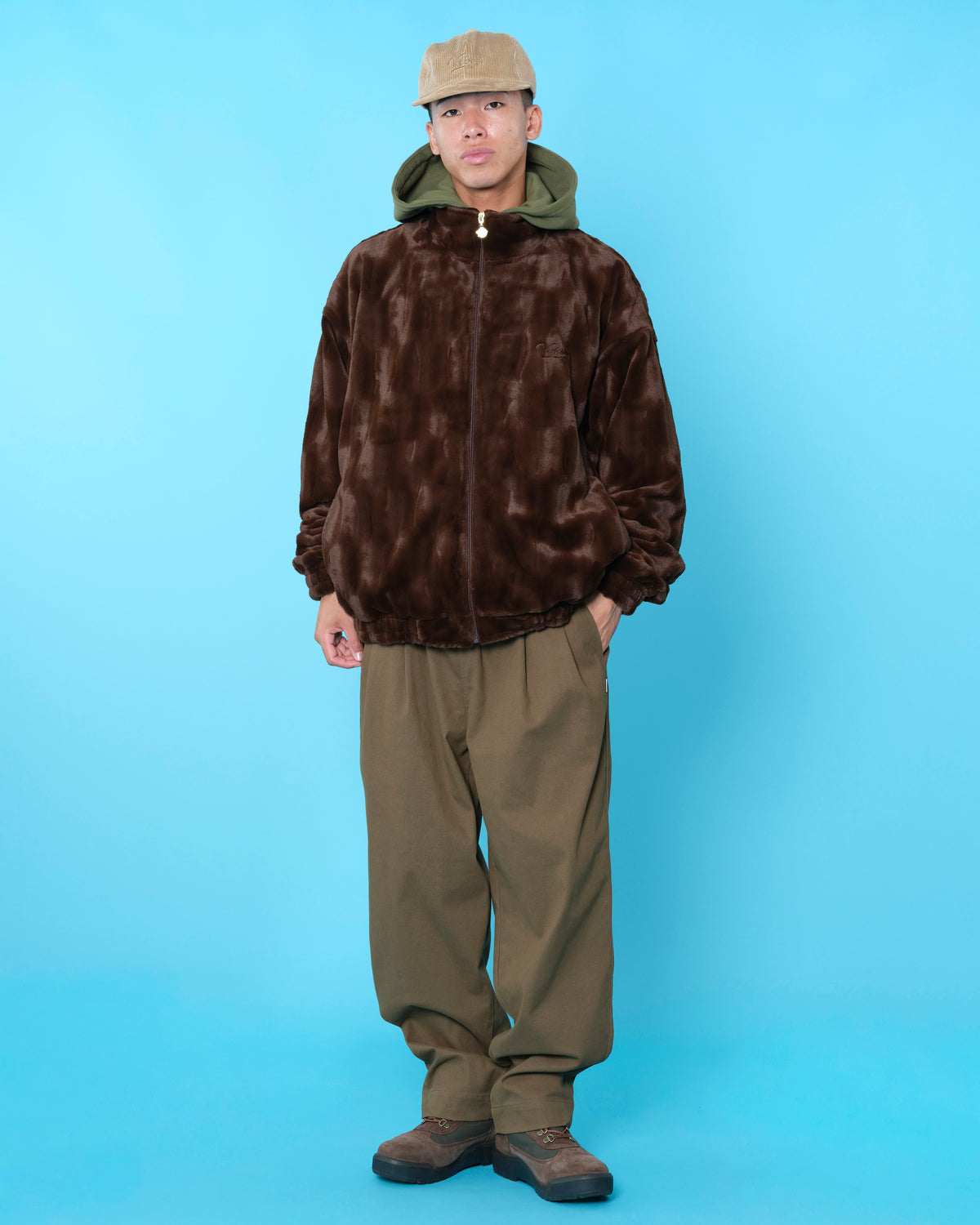 FAUX FUR TRACK JACKET