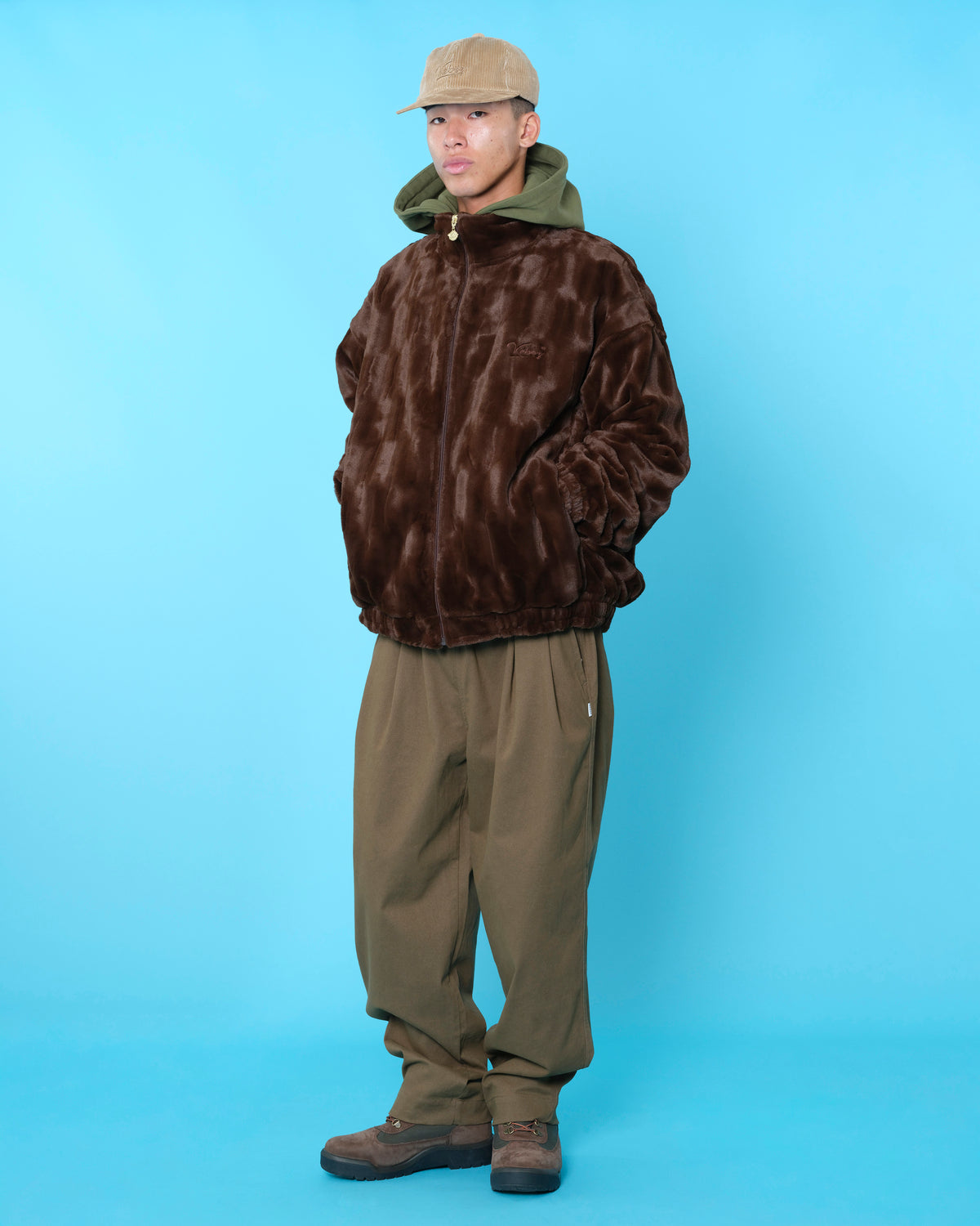 FAUX FUR TRACK JACKET