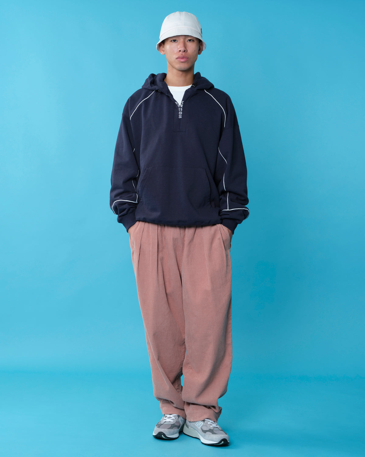 KAC SWEAT HALF ZIP HOODIE