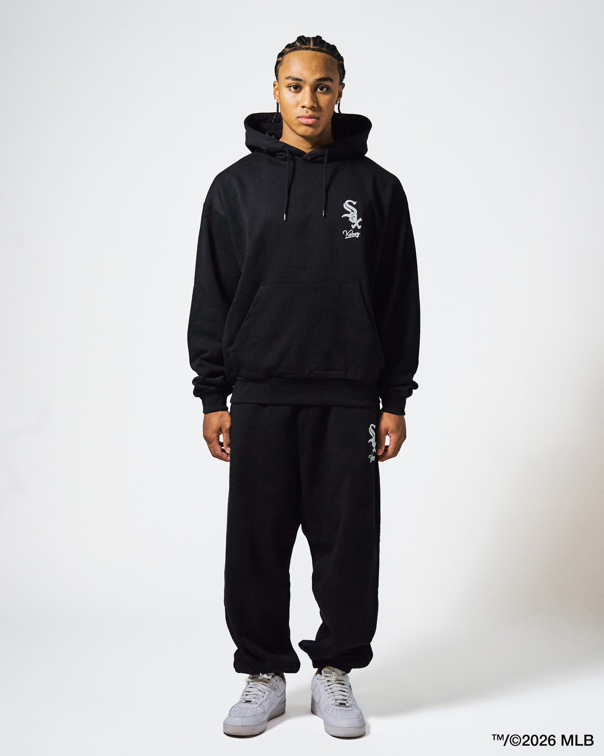 KEBOZ × MLB CHICAGO WHITE SOX LOGO SWEAT HOODIE