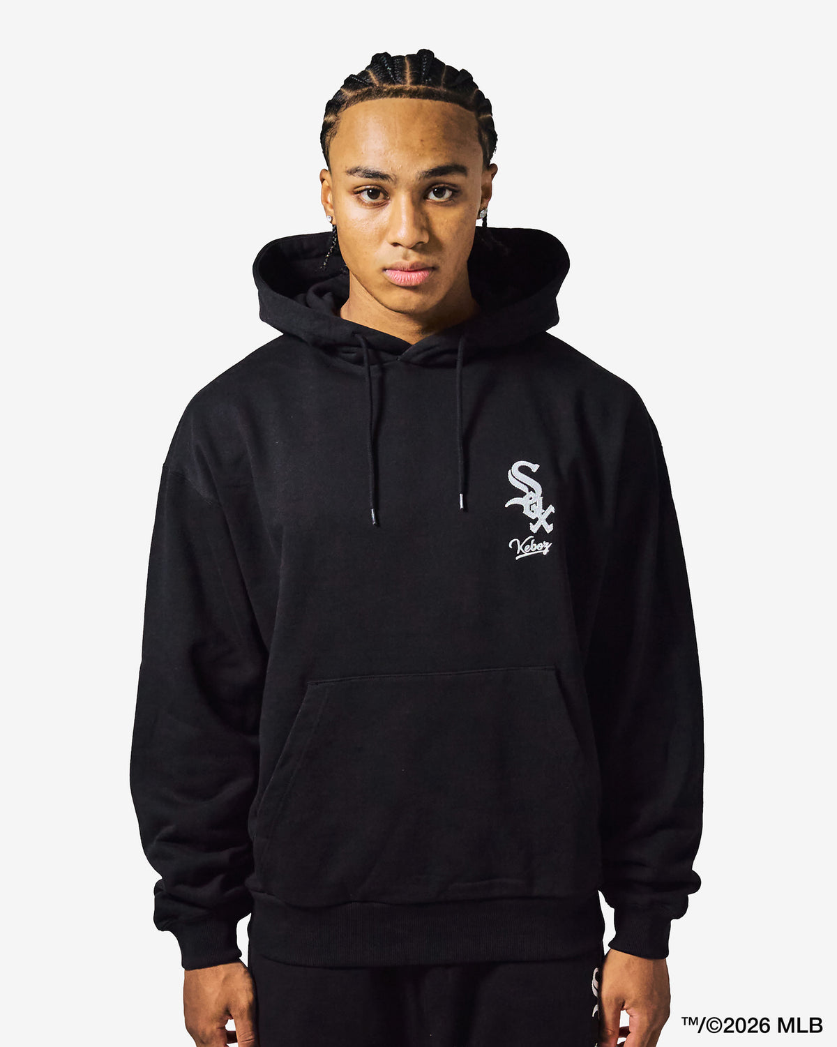 KEBOZ × MLB CHICAGO WHITE SOX LOGO SWEAT HOODIE