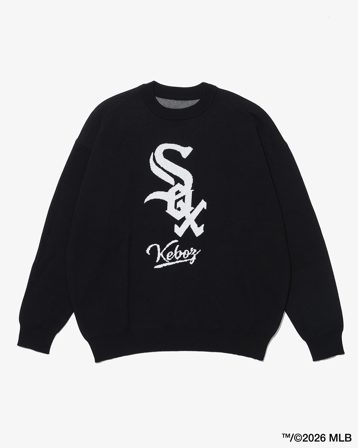 KEBOZ × MLB CHICAGO WHITE SOX LOGO KNIT CREWNECK