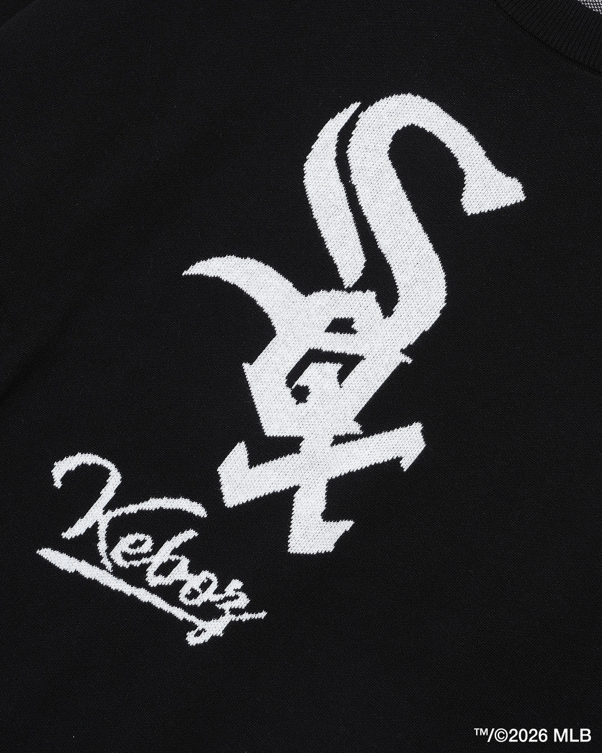 KEBOZ × MLB CHICAGO WHITE SOX LOGO KNIT CREWNECK
