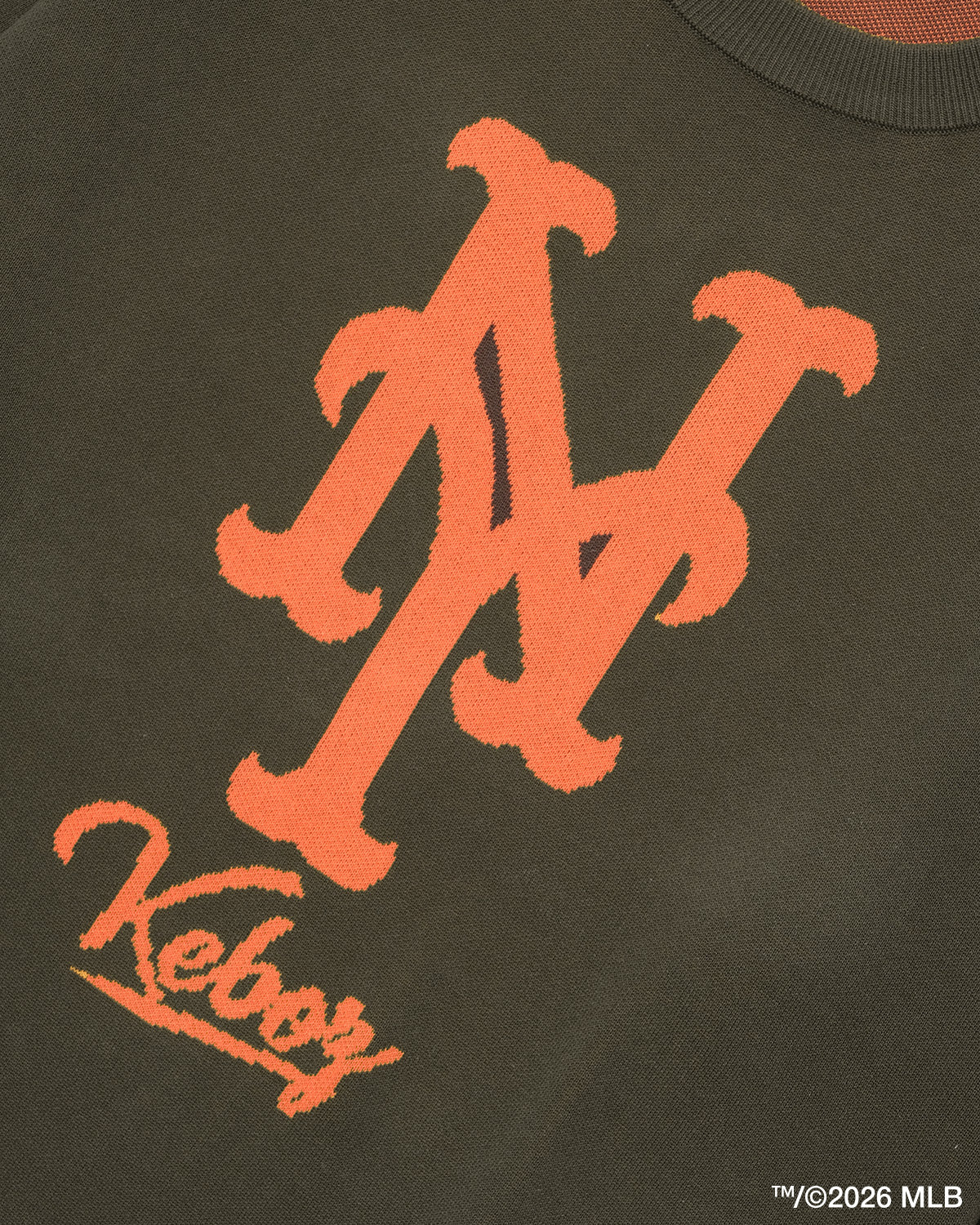 KEBOZ × MLB NEW YORK METS  LOGO KNIT CREWNECK