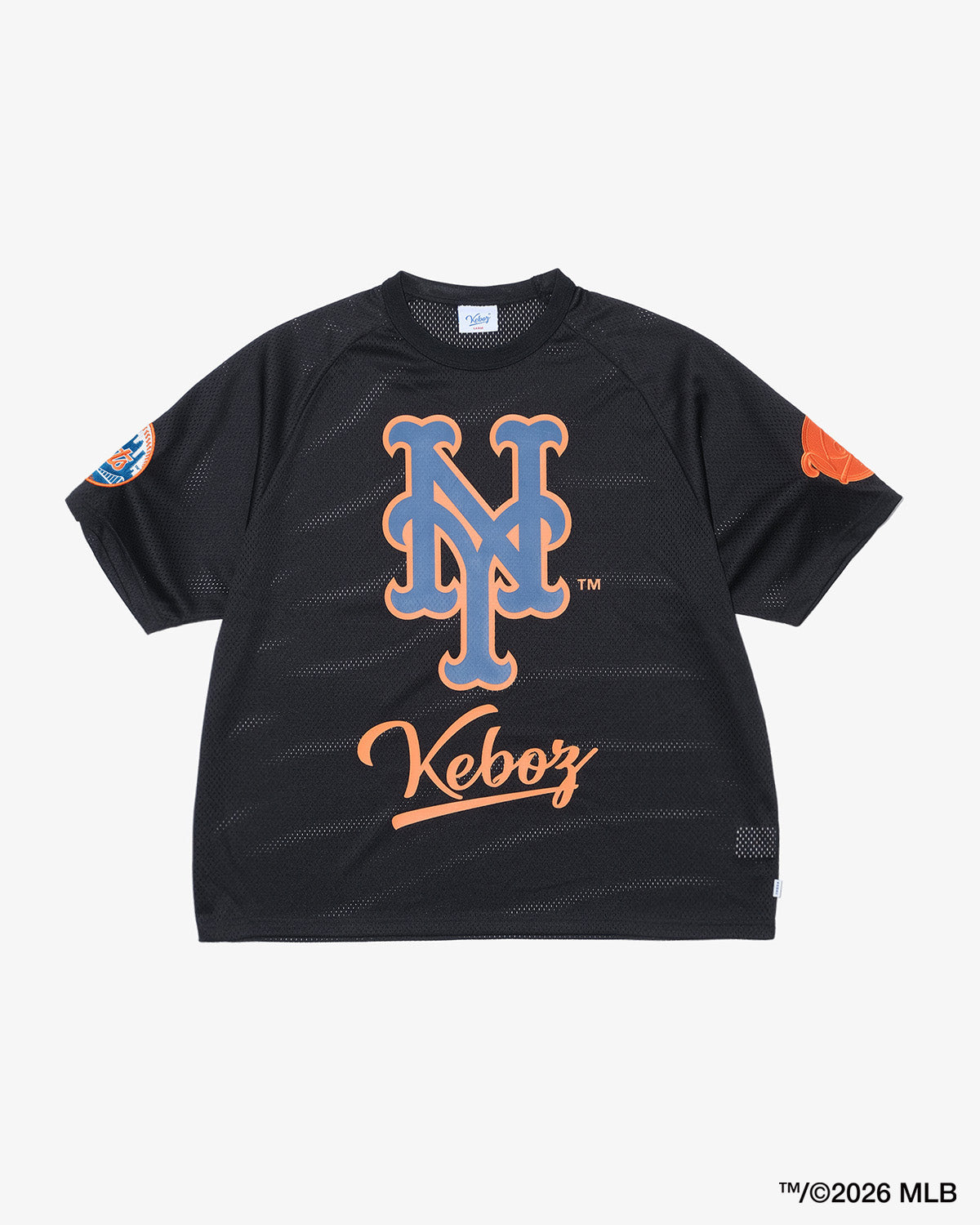 応援グッズ KEBOZ MLB NEW YORK METS MESH TEE XL KEBOZ × MLB NEW YORK METS MESH TEE