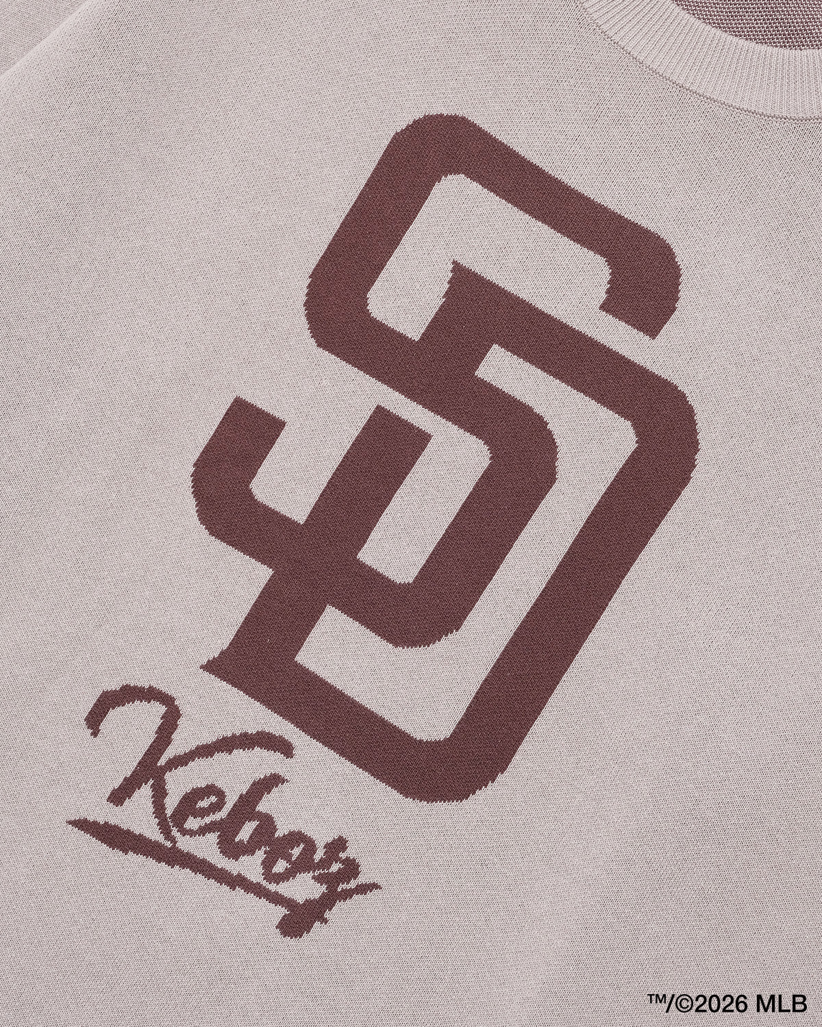 KEBOZ × MLB SAN DIEGO PADRES LOGO KNIT CREWNECK