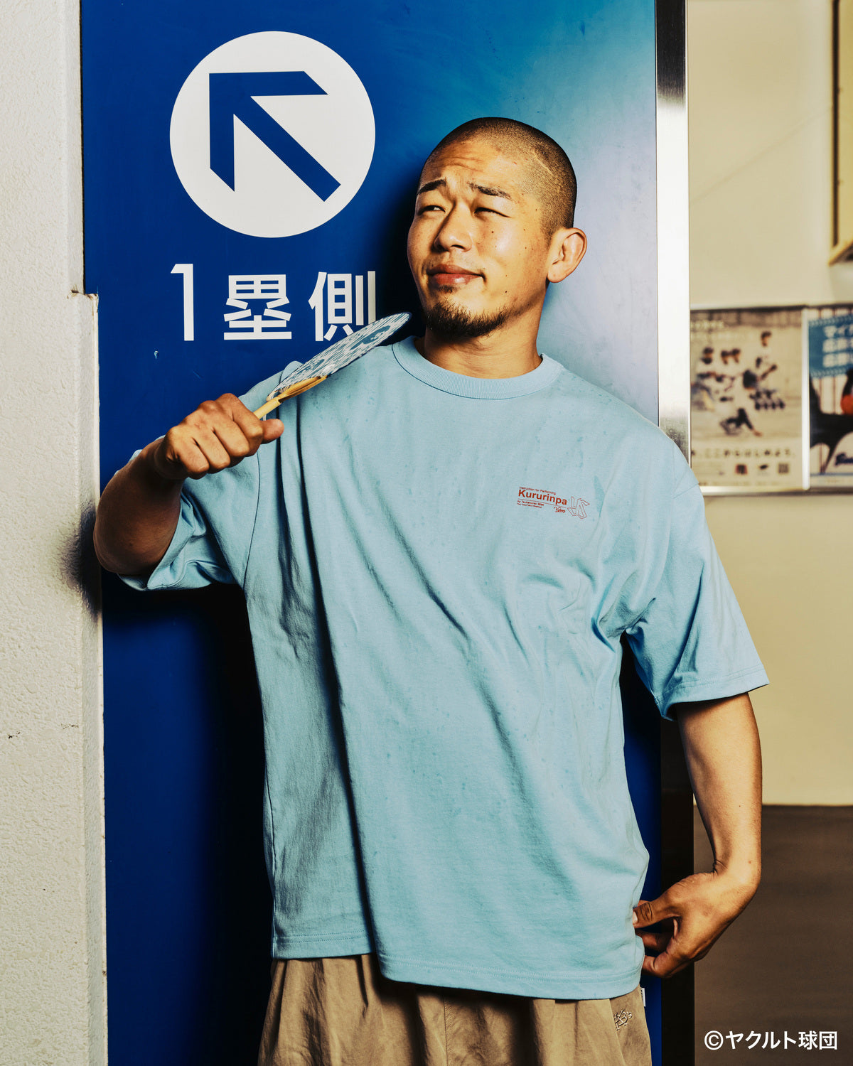 SWALLOWS × KEBOZ Kururinpa S/S TEE