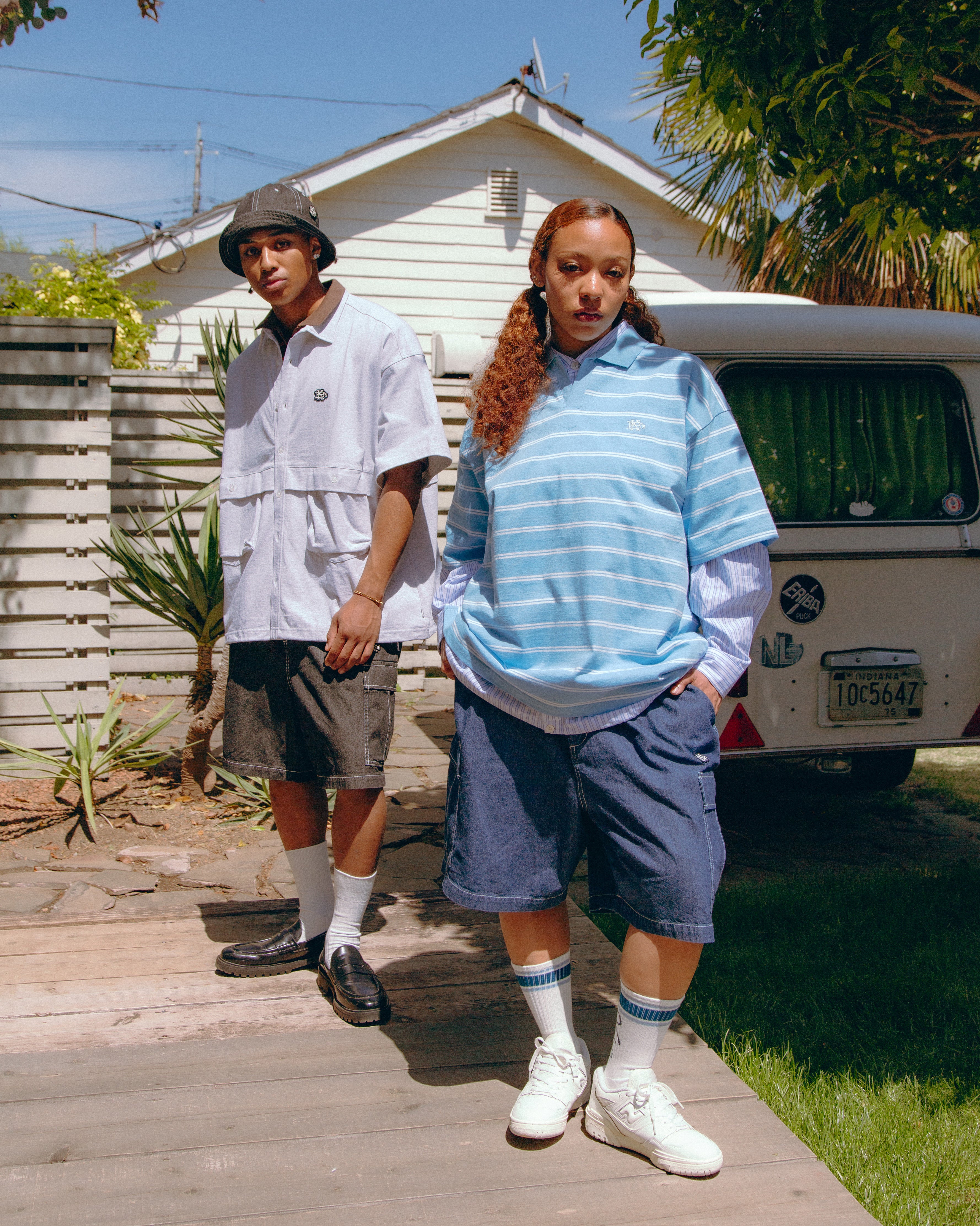 LIGHT DENIM CARGO SHORTS