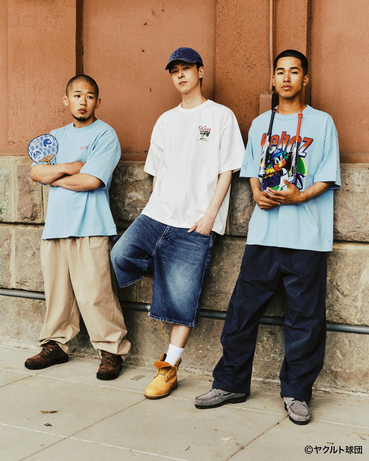 SWALLOWS × KEBOZ Kururinpa S/S TEE