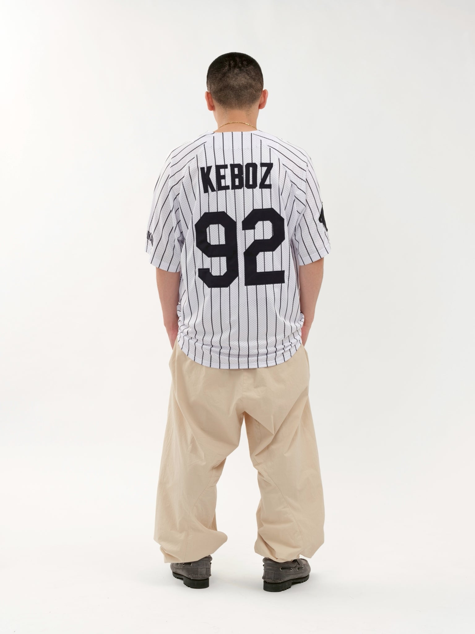 66. MESH STRIPE BASEBALL JERSEY (Shipping date: May) 