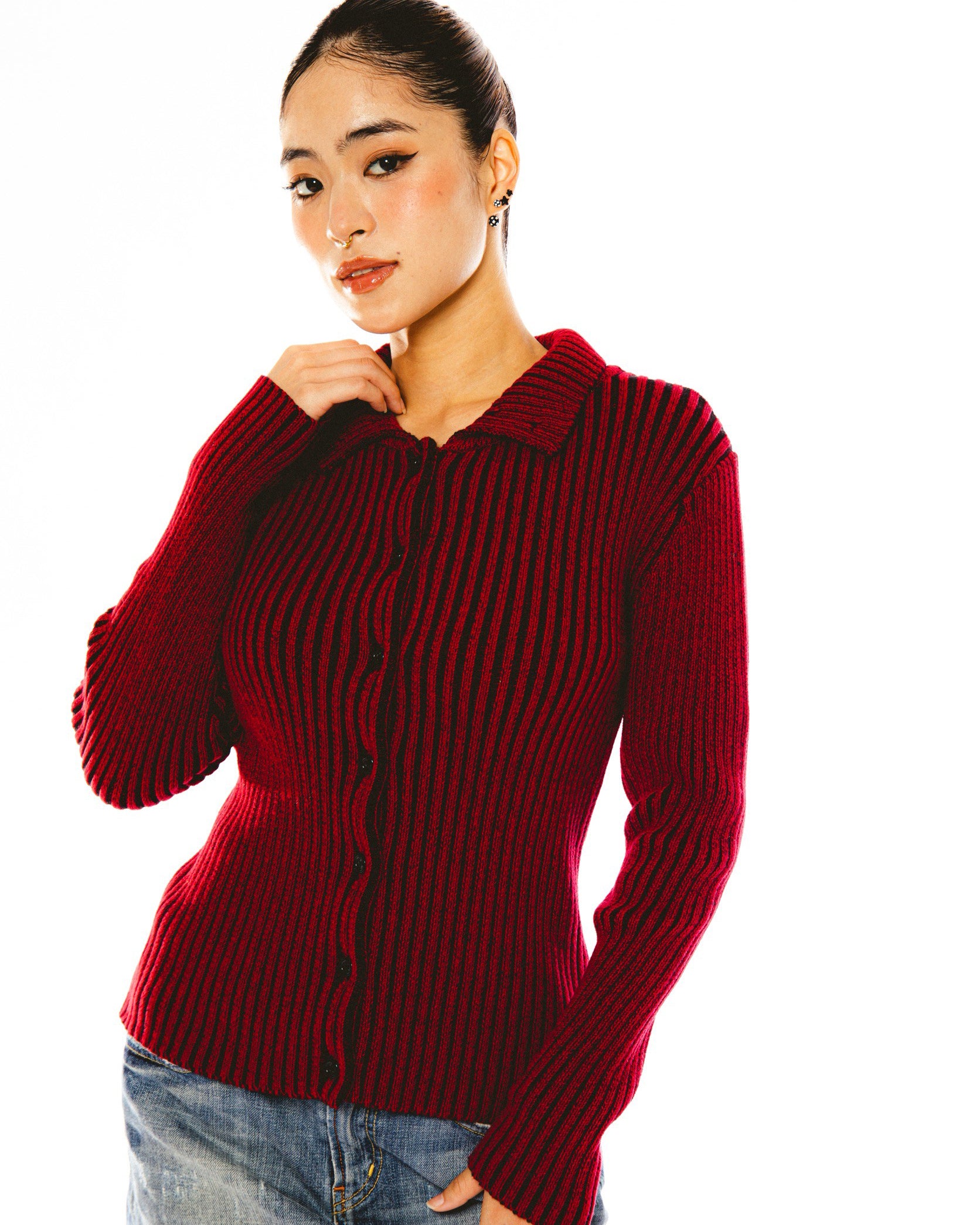 COLLAR UP KNIT