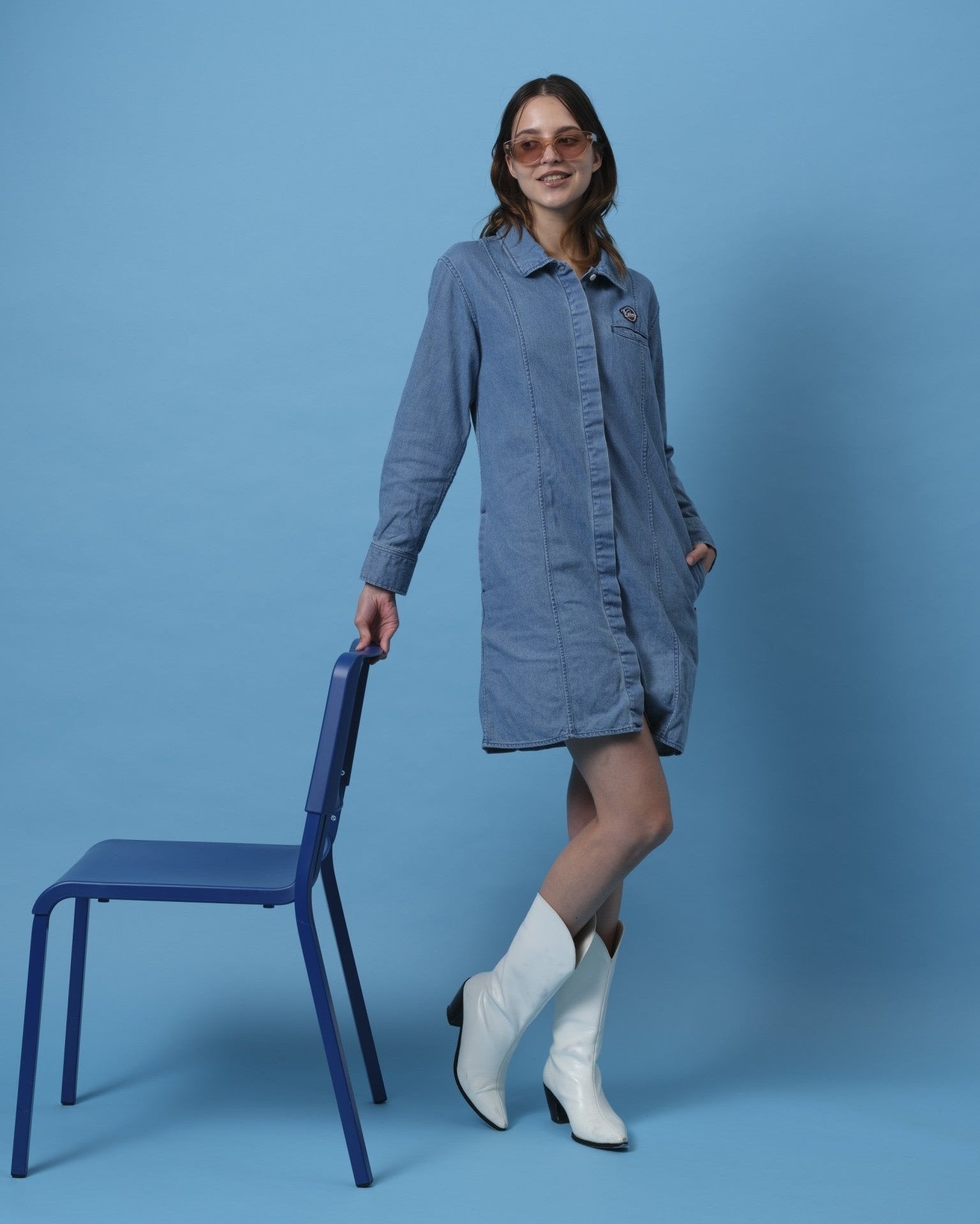 DENIM SHIRT DRESS