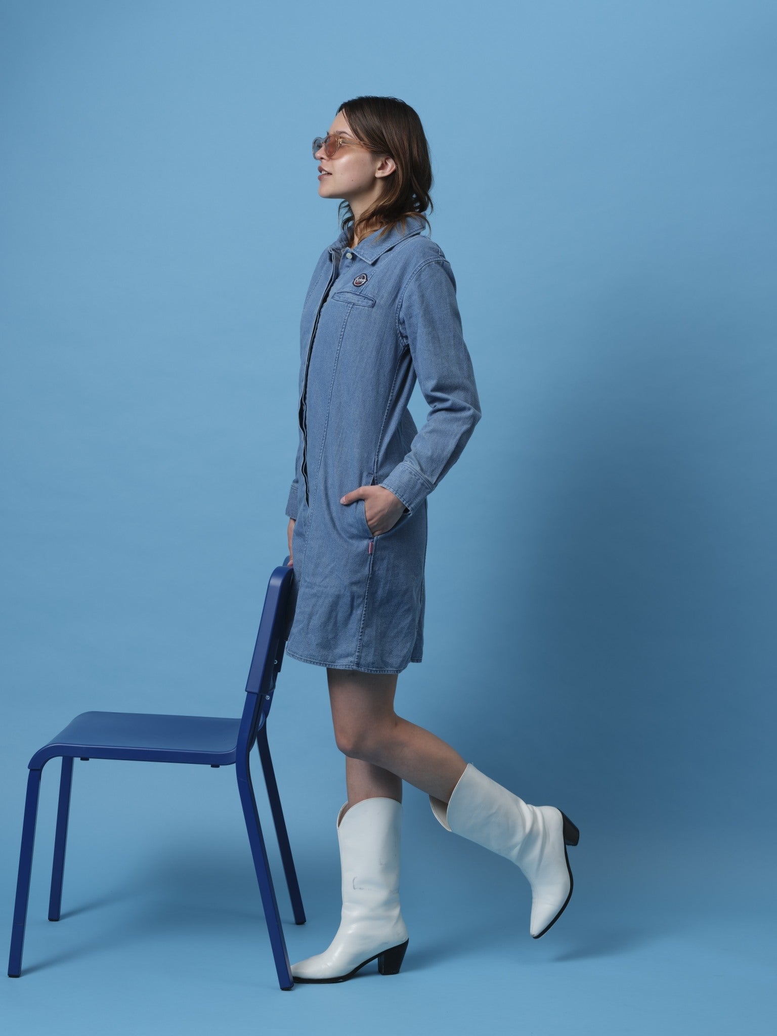 DENIM SHIRT DRESS