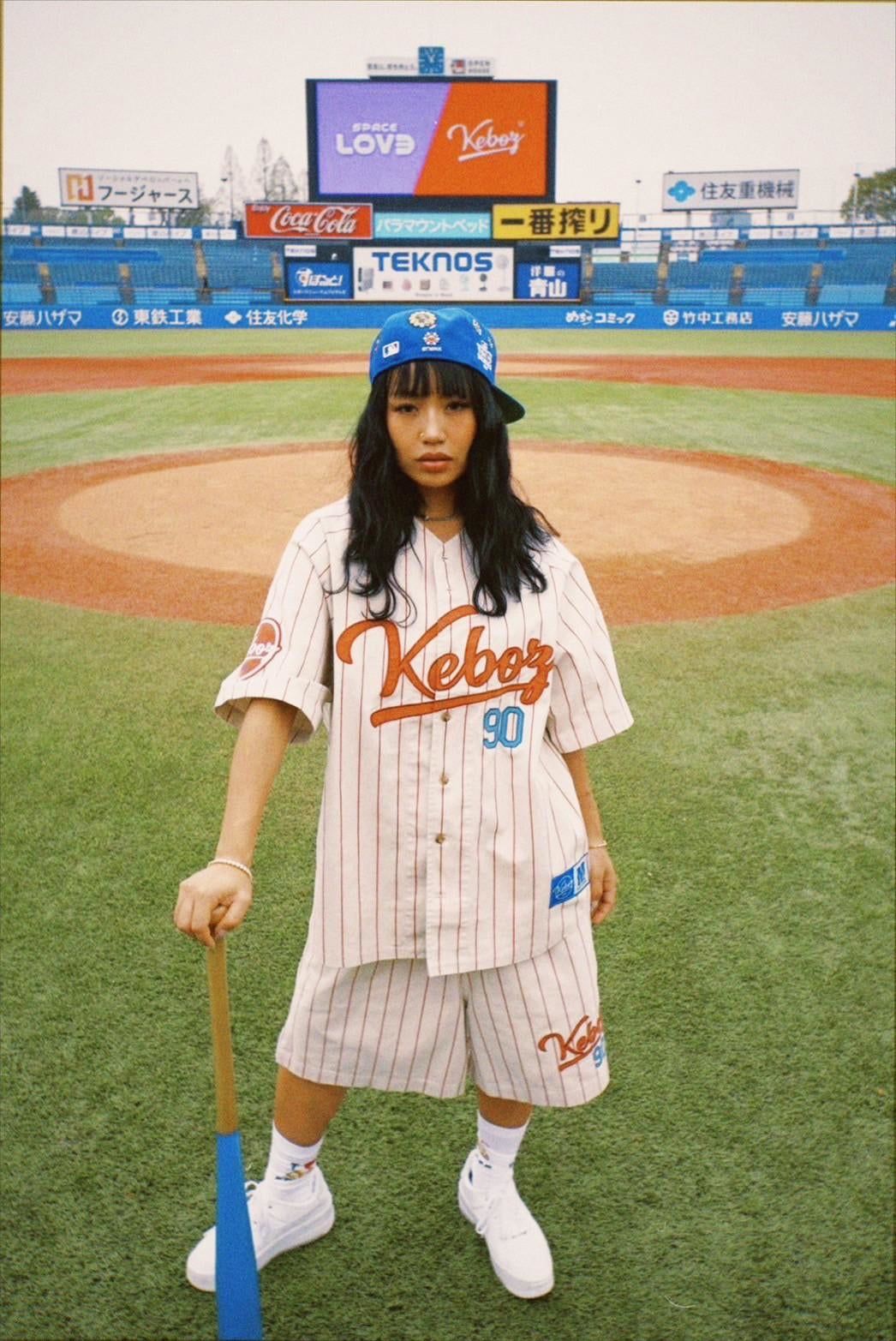 SPACE LOV3 × KEBOZ BASEBALL SHORTS SHORT TYPE
