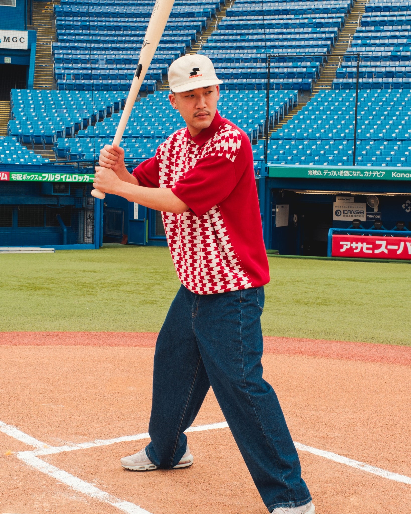 SSK × KEBOZ LOGO S/S KNIT  POLO