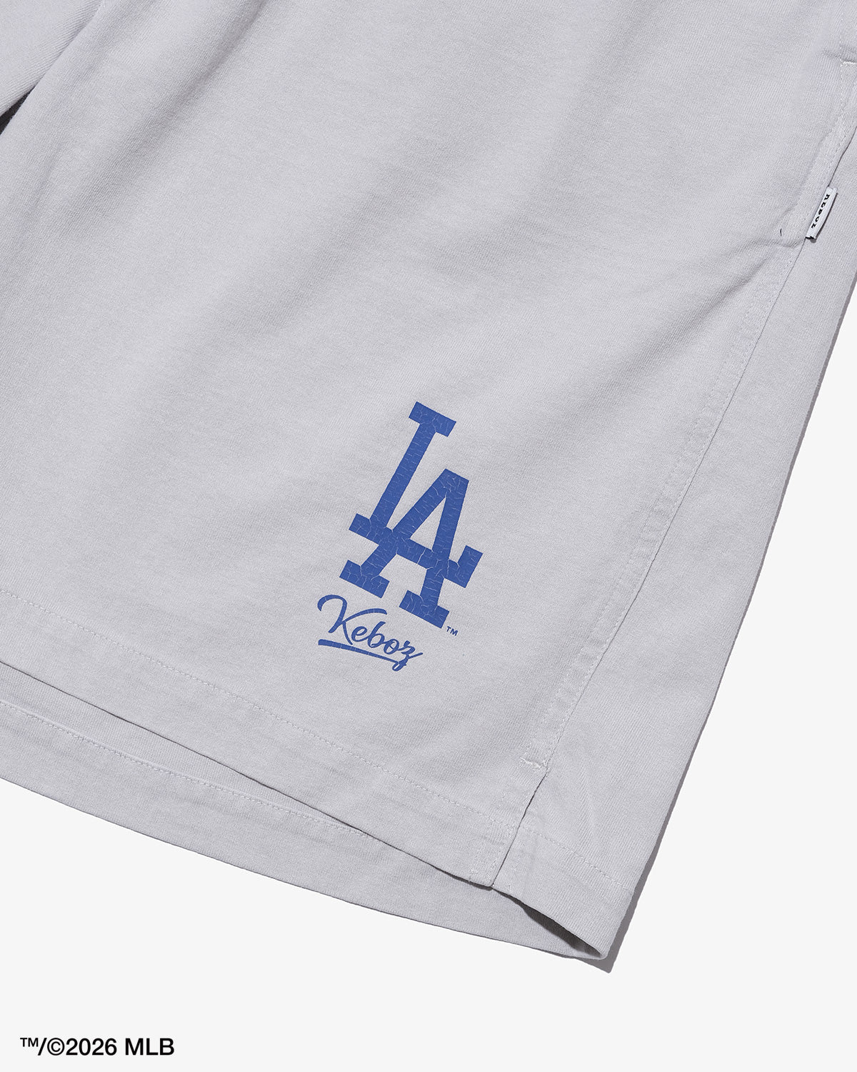 KEBOZ × MLB LOS ANGELES DODGERS LOGO WASHED TENJIKU SHORTS