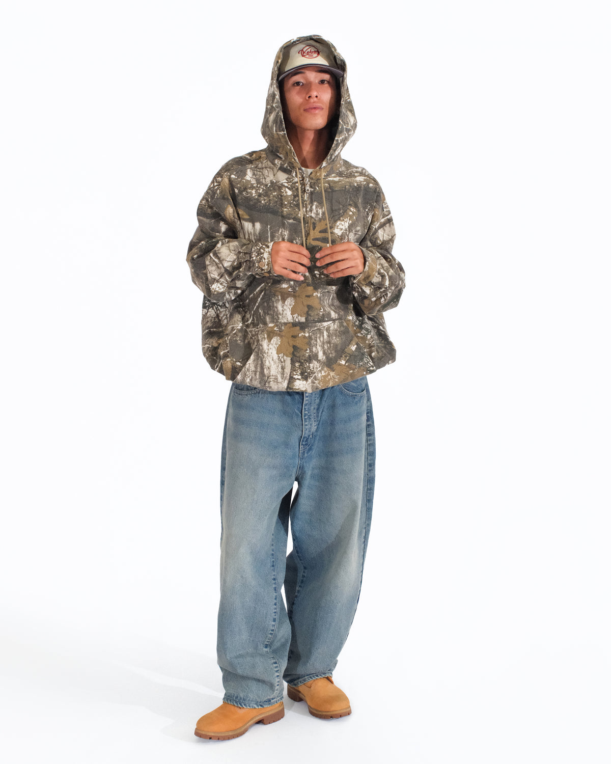 REAL TREE CAMO  HALF ZIP HOODED SHIRT
