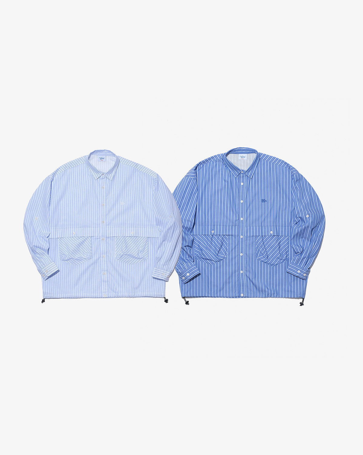 Keboz ケボズ ベースボールシャツ セットアップ XL ストライプ KEBOZ ケボズ ストライプシャツ オーバーサイズ サイドポケットあり XL