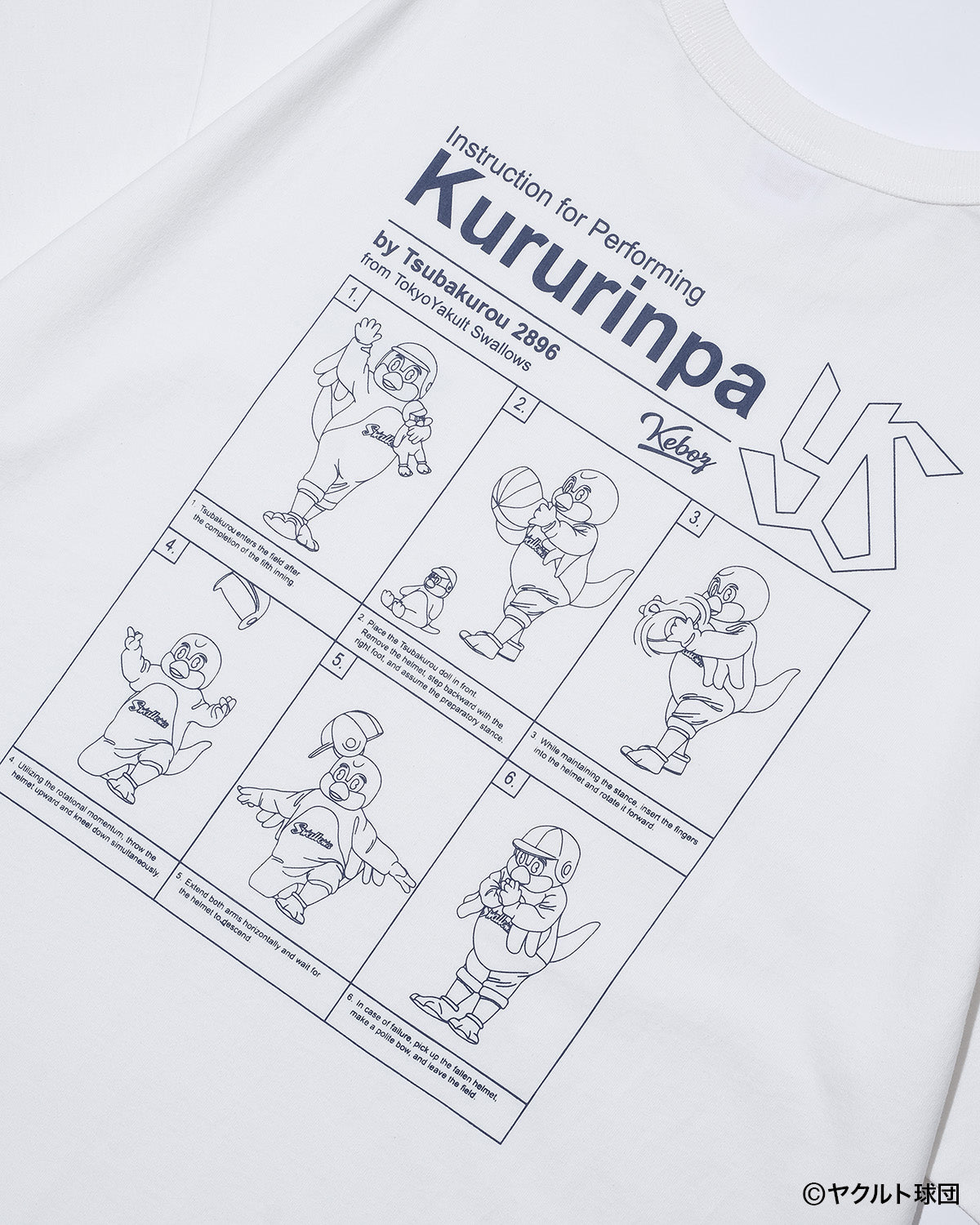 SWALLOWS × KEBOZ Kururinpa S/S TEE