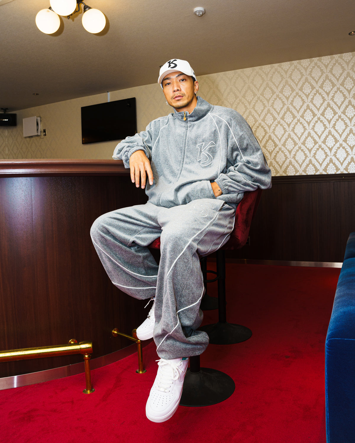 SWAY × KEBOZ VELOUR TRACK PANTS