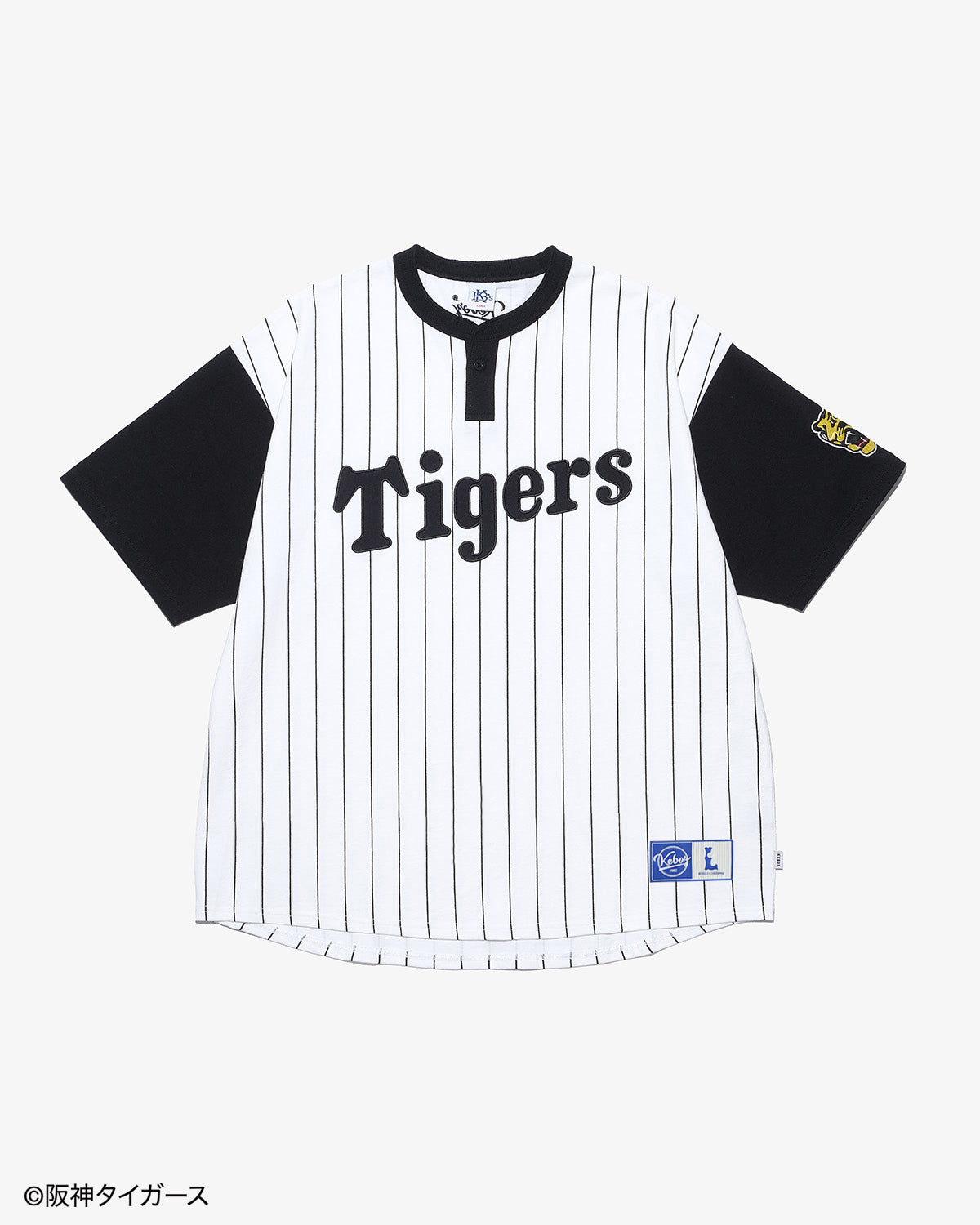 TIGERS × KEBOZ ROUND HEM HENLEY NECK S/S TEE