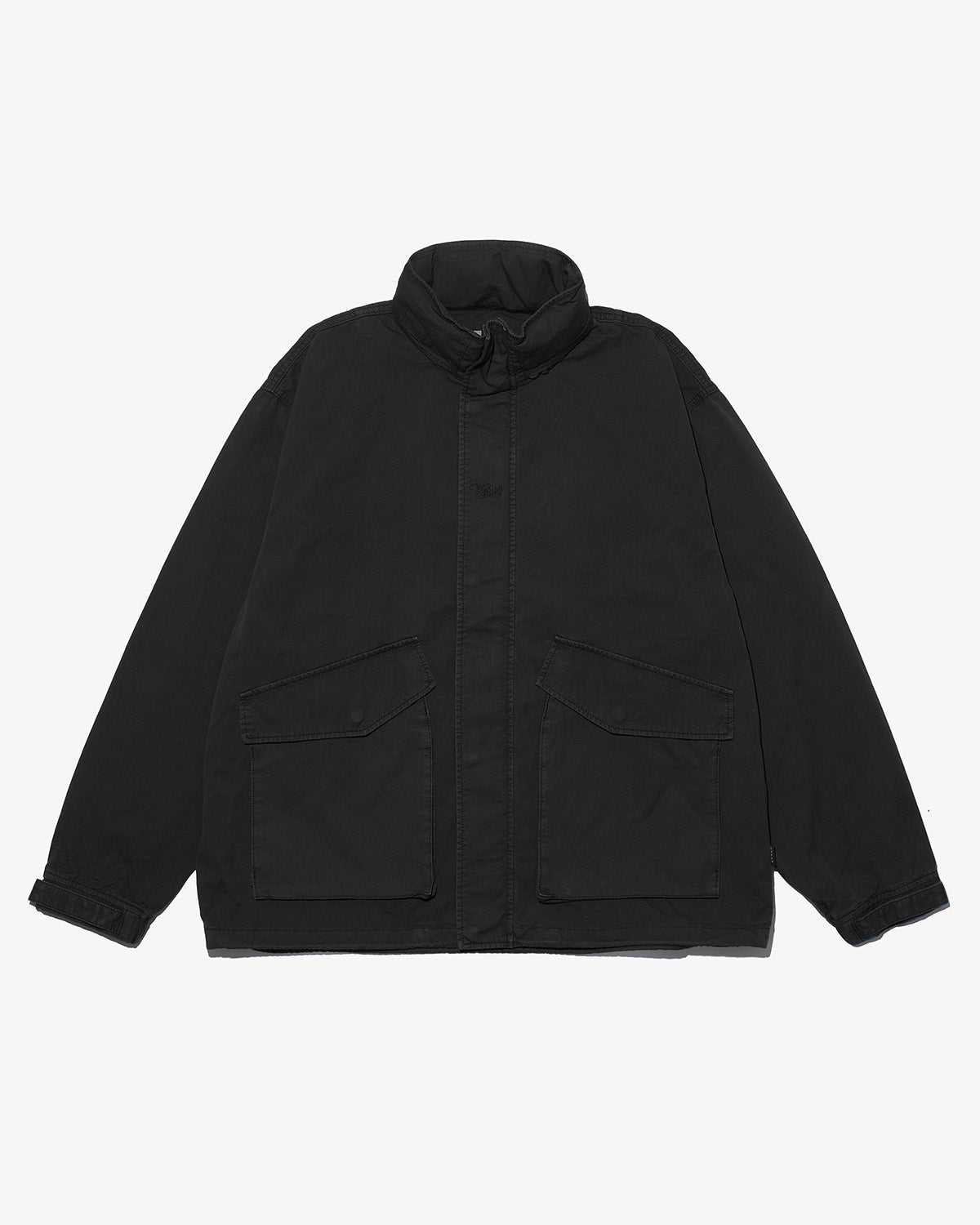 WASHED COTTON CONCEALABLE HOOD JACKET