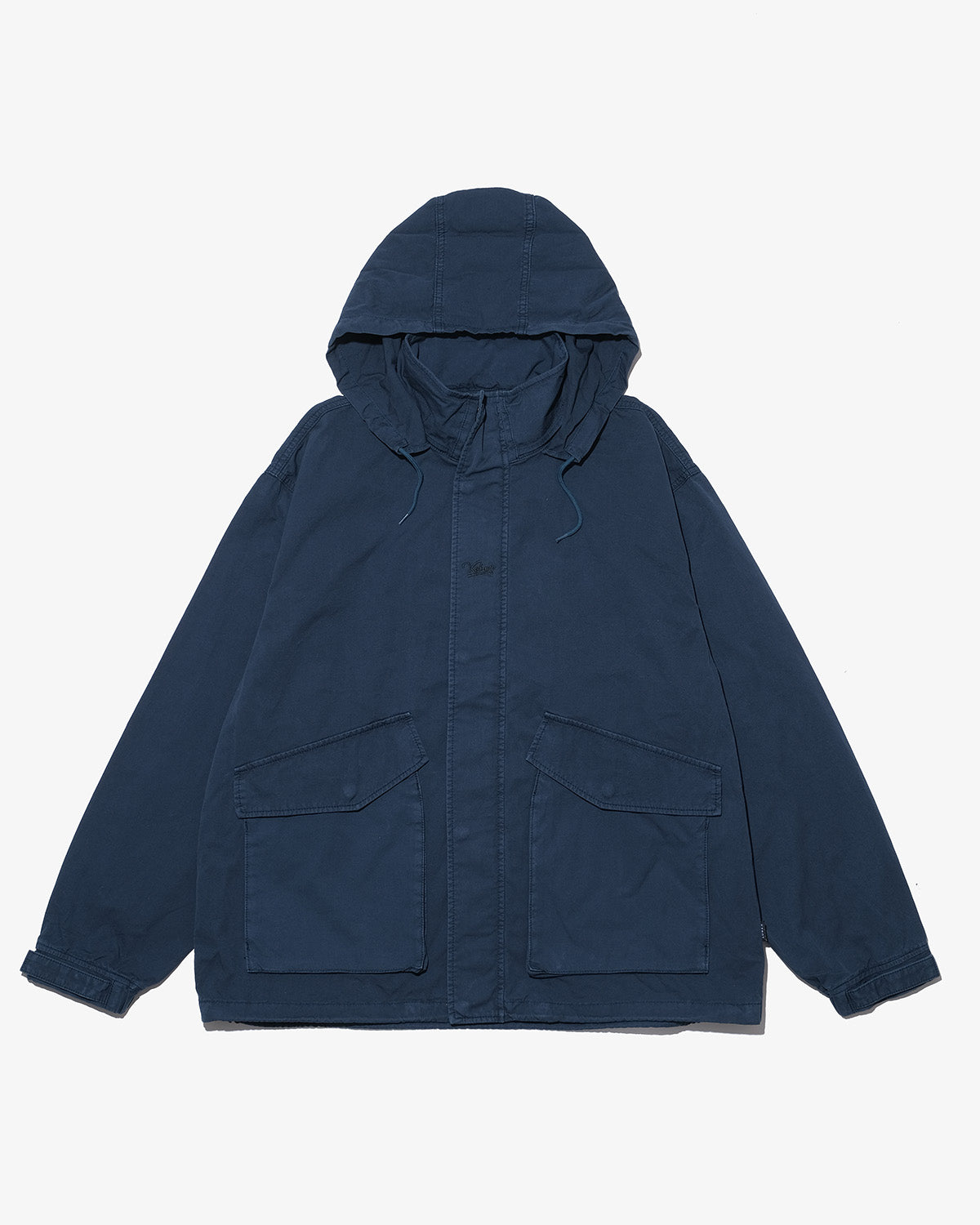 WASHED COTTON CONCEALABLE HOOD JACKET