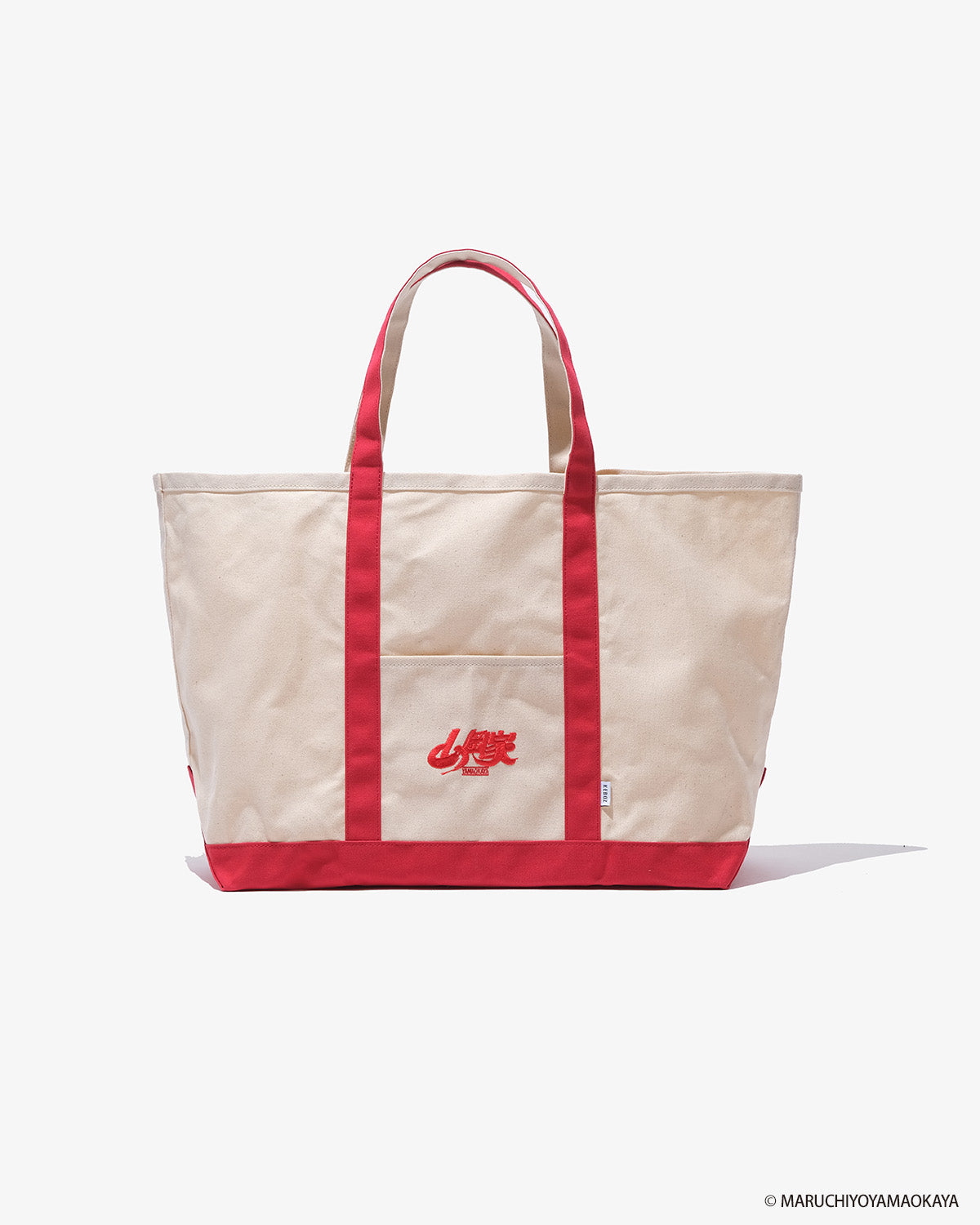 希少　メッセンジャーバッグ　赤　ボックスロゴ 山岡家 × KEBOZ TOTE BAG