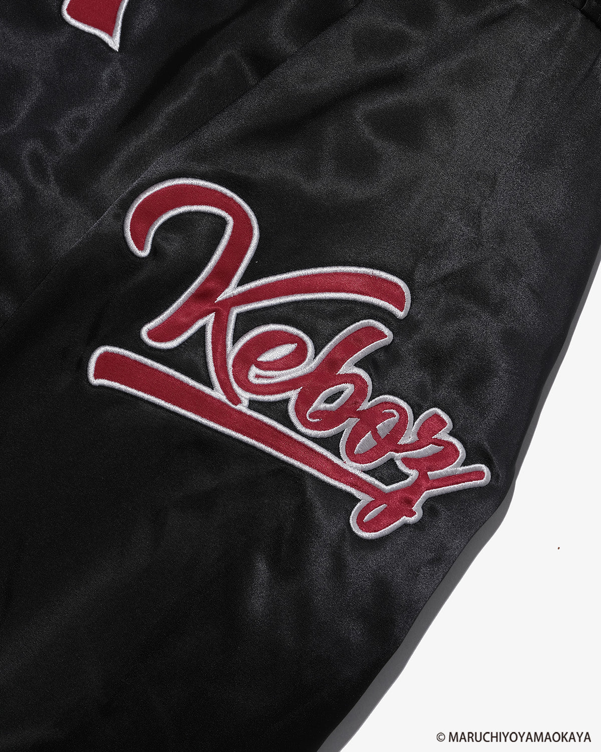 山岡家 × KEBOZ SATIN VARSITY JACKET