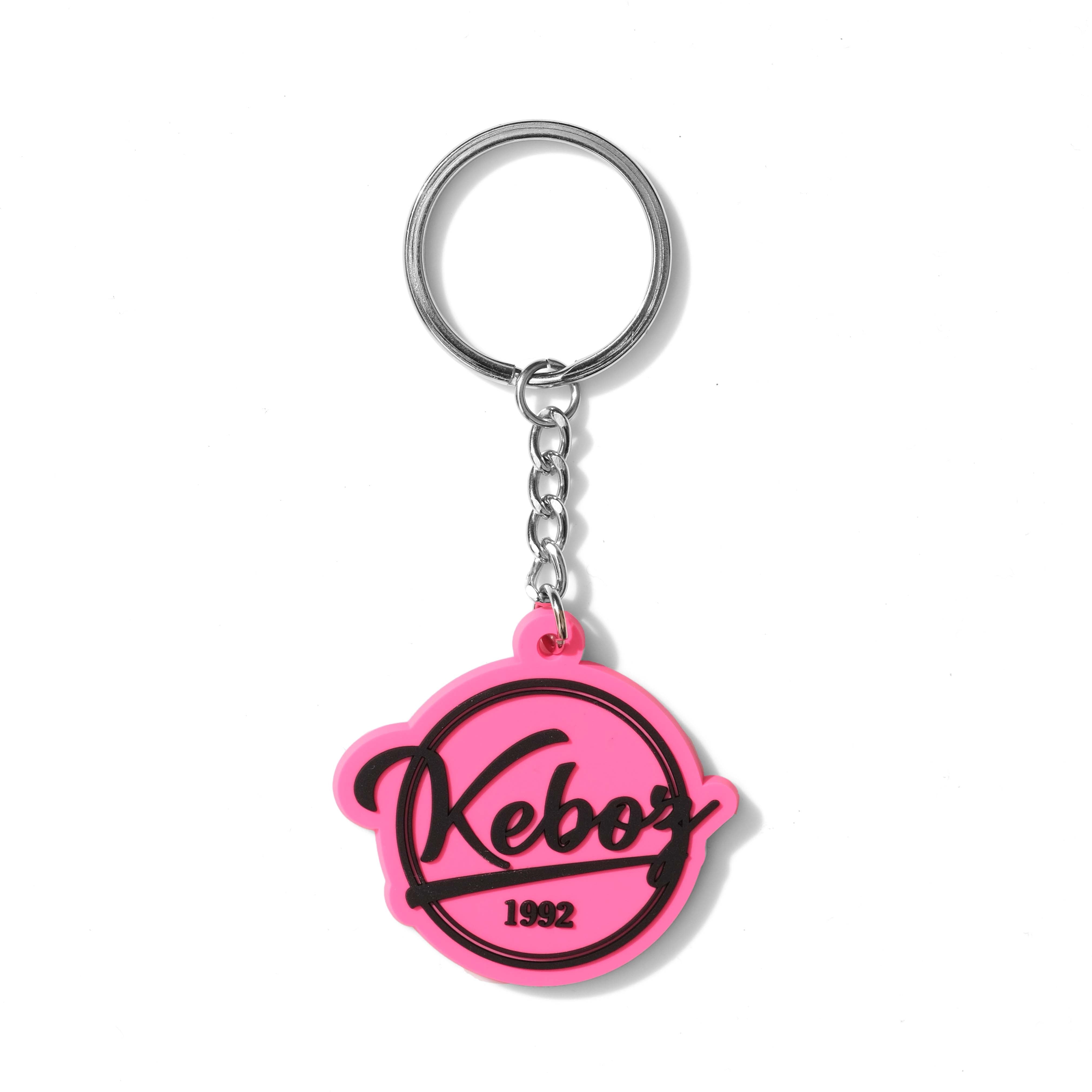BB Logo Neon Rubber Keyring [Pink]